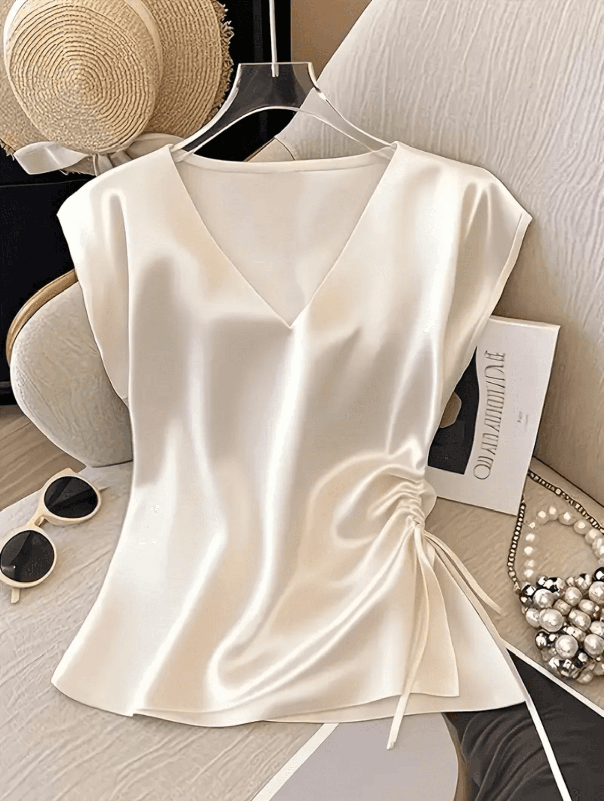 Blusa Satén Elegante